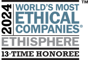 13th-worlds-most-ethical-companies 2024 Ethisphere "World's Most Ethical Companies" award.