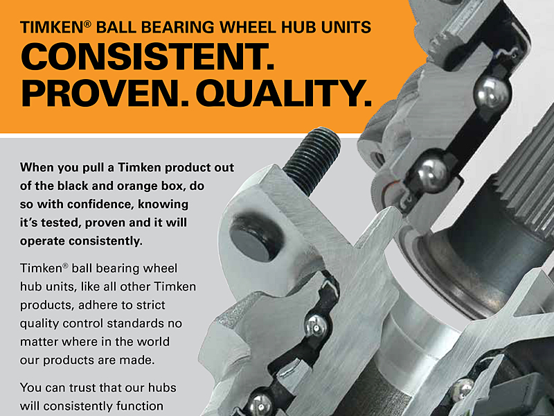 BALL BEARING WHEEL HUB UNITS - CONSISTENT. PROVEN.QUALITY.